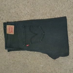 Black Levi's Ribcage Ankle Straight Jeans